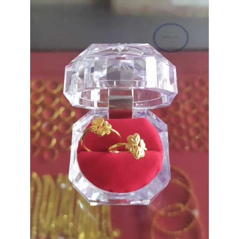 Cincin empat love variasi emas kadar 375
