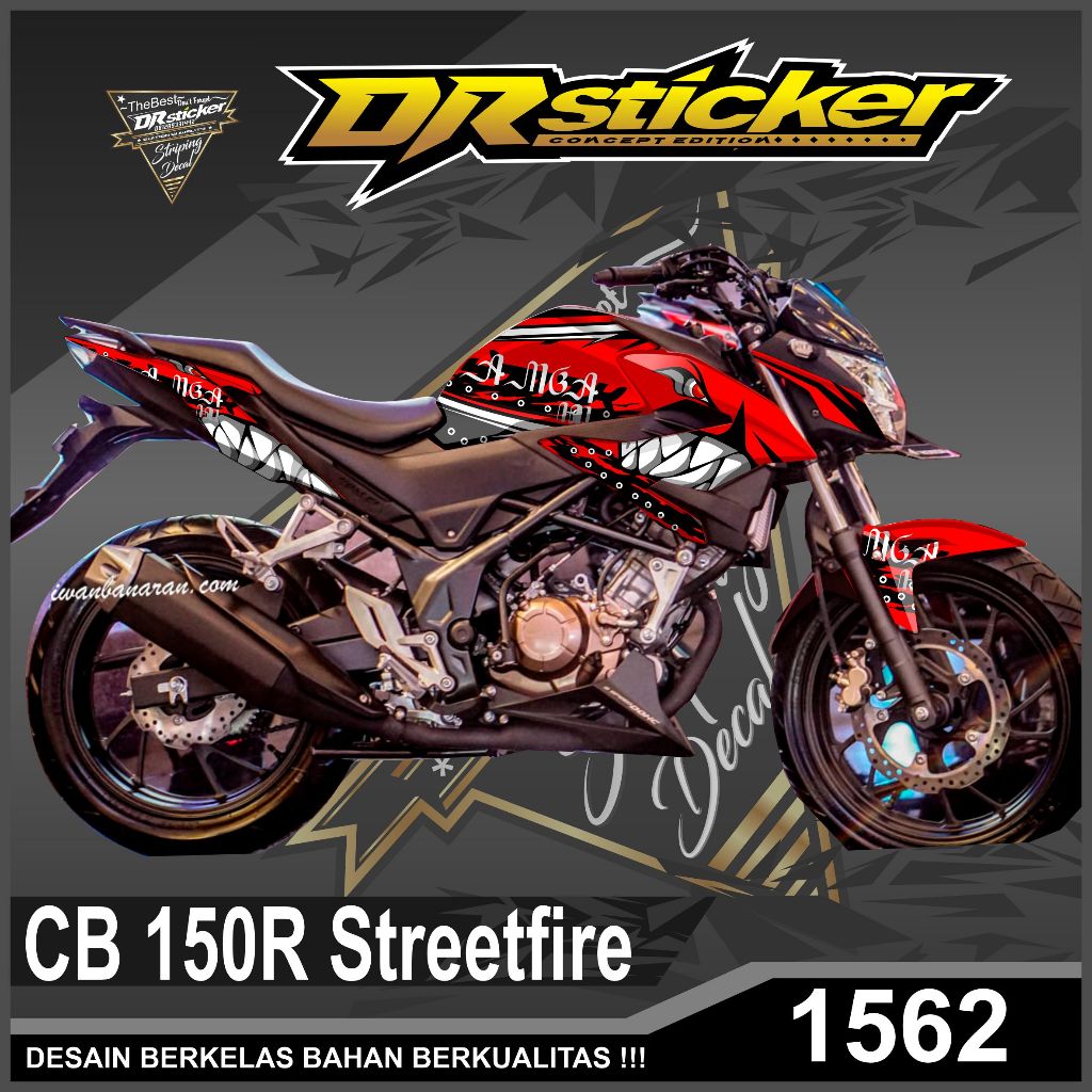 Decal Sticker Cb150R Streetfire Original Edition shark Sticker Motor Honda CB150r streetfire Hiu Bis