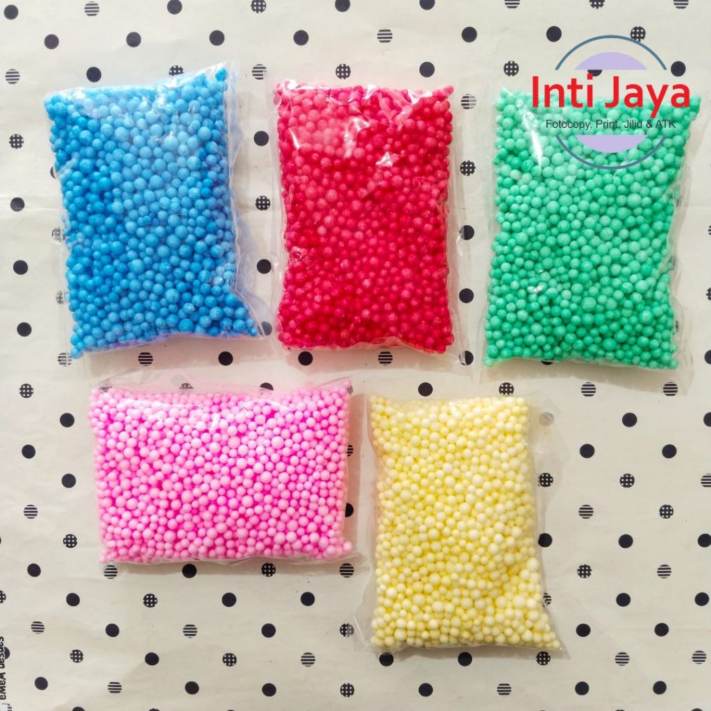 Styrofoam Butiran Warna Warni
