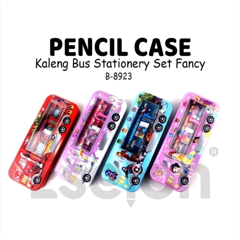 

pensil case kaleng bus kotak tempat pensil anak