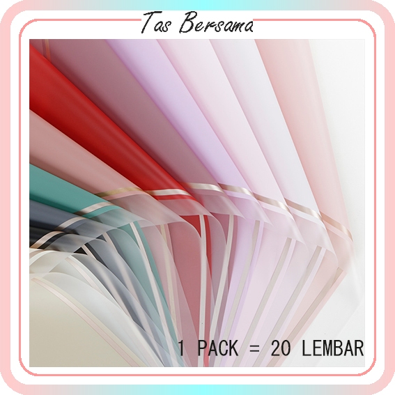 

[1 PACK ISI 20 LEMBAR] Kertas Buket Bunga List Gold Warna Pastel Kertas Buket Flower Wrapping Kertas Florist Paper KB6013
