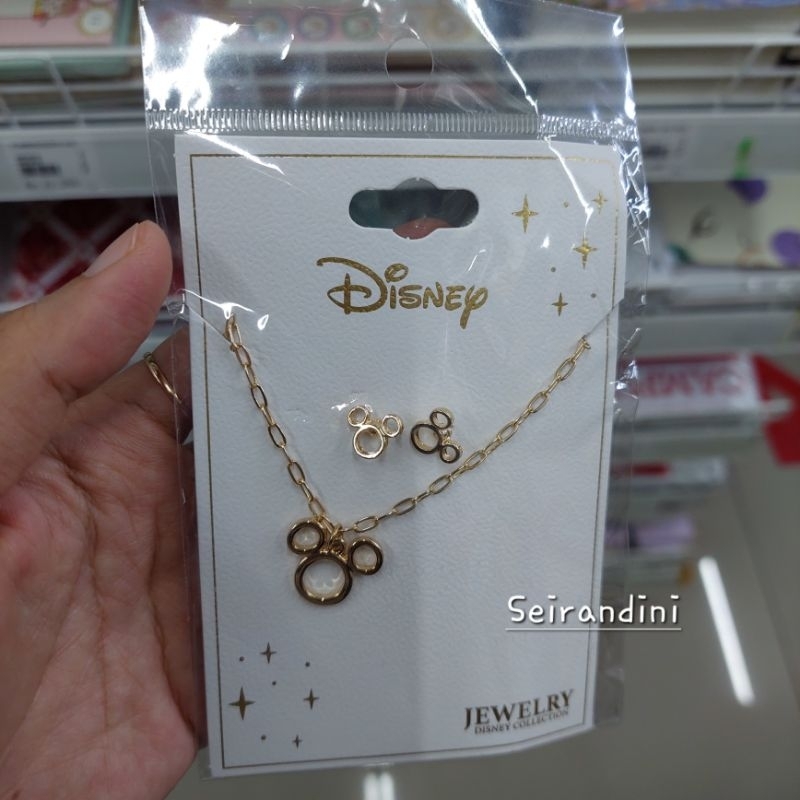 Set Kalung Anting Disney Mickey Mouse Necklace Earrings Set Anak Remaja Dewasa Kado Hadiah Unik Mr D
