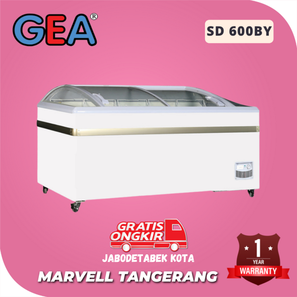 GEA SD 600BY FREEZER  SLIDING CURVE GLASS
