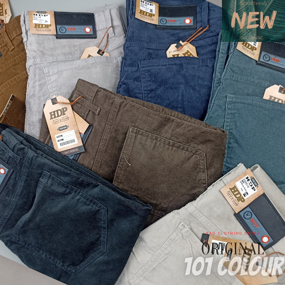 CORDUROY CELANA PRIA REGULAR - KORDUROY PANTS VINTAGE WASHED EDITION - CORDUROY PANTS  - CORDUROY LO