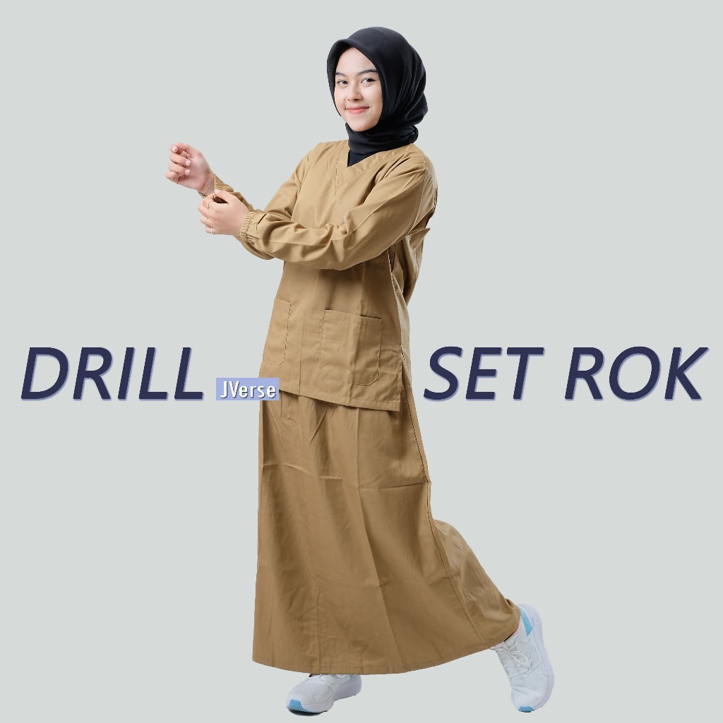 Baju Jaga ROK OK OKA Seragam Perawat Scrub Medis DRILL