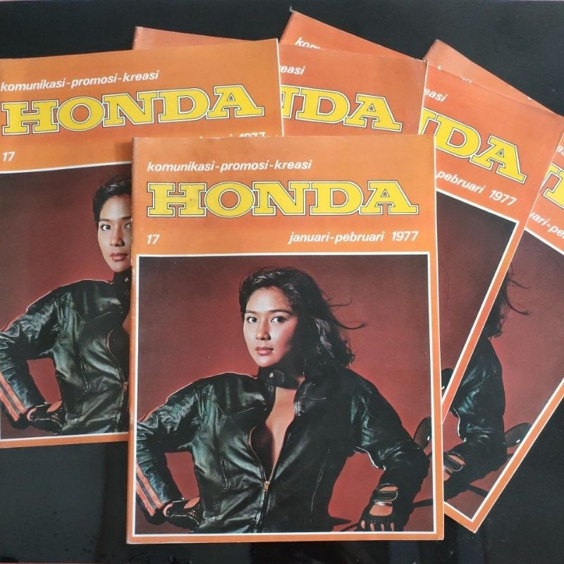 Majalah Otomotif HONDA 1977 Brosur Iklan HONDA CB100-C70/CG15 Poster Motor Lawas