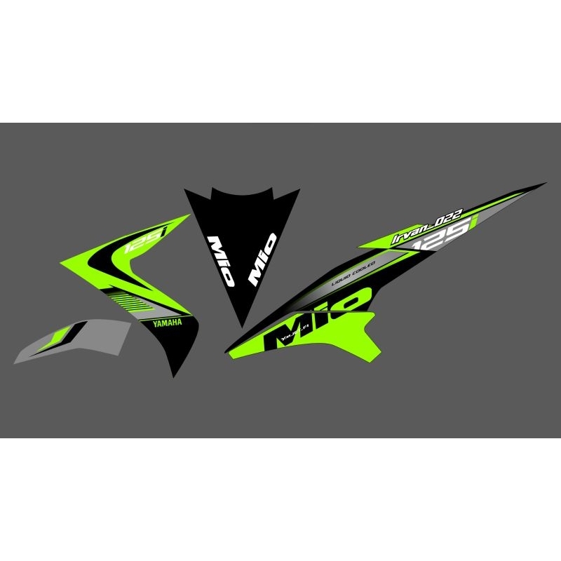 STRIPPING STICKER YAMAHA XEON RC MOTIF COSTUM MIO TERBARU TRANSPARAN