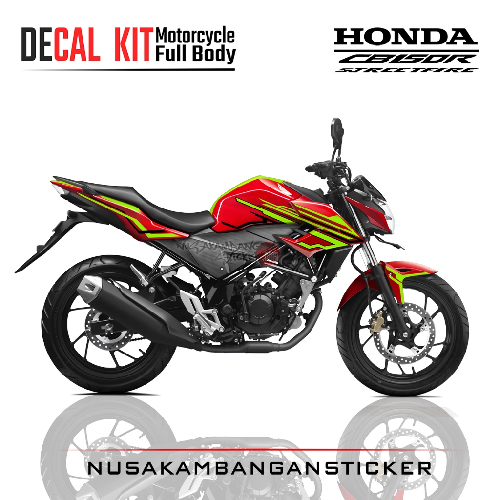 Decal Kit Sticker Honda New CB 150 R Streetfire Red Graphic Green Stiker Full Body