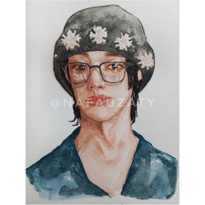 

[ BACA DESKRIPSI❗] Open Comission A5 Watercolor Portrait Painting