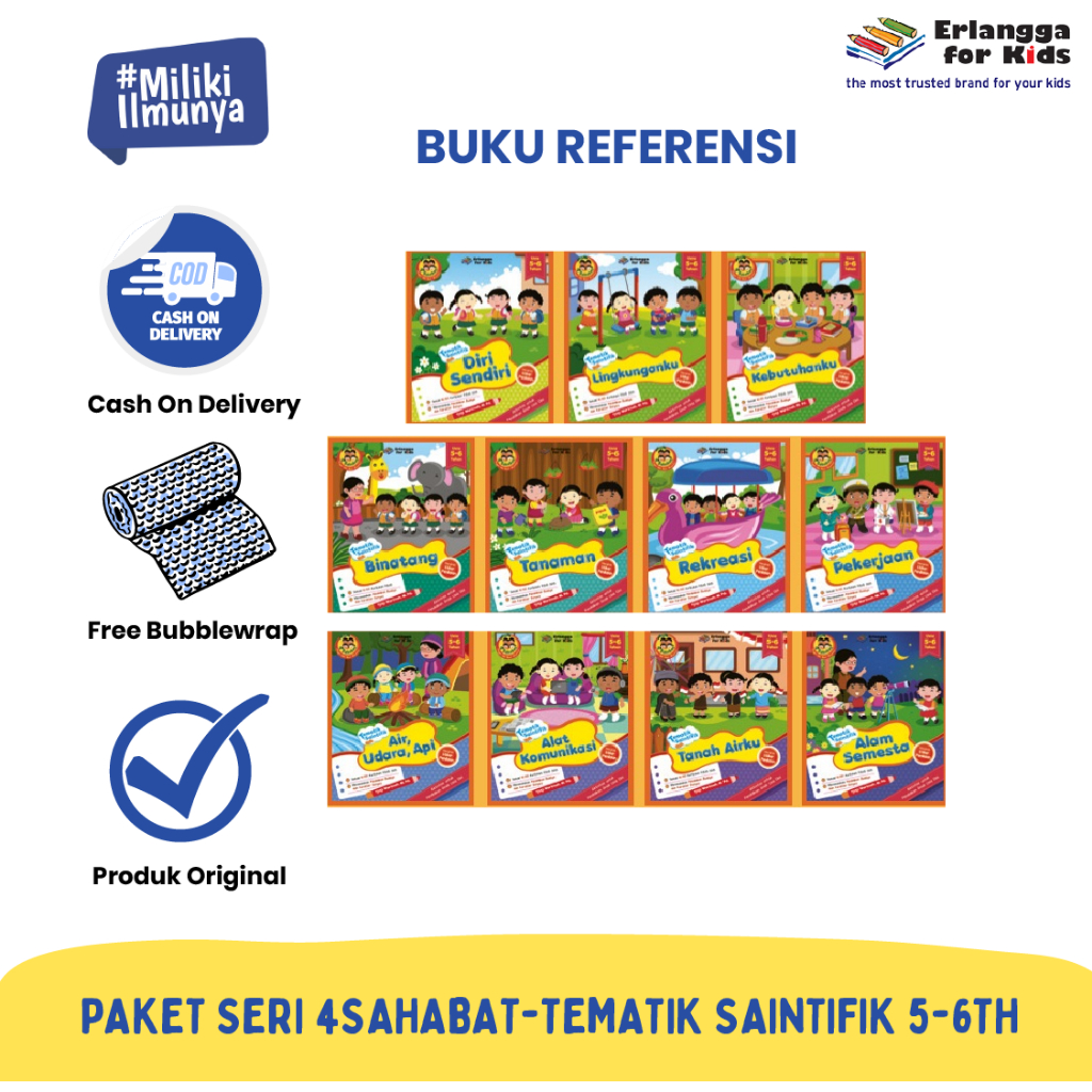 [Erlangga] Buku Paket Paud: Seri 4 Sahabat 5 6 Tahun - Erlangga For Kids