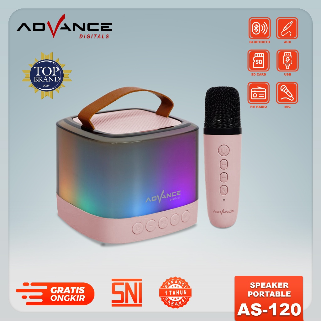 Speaker Advance AS-120 | Advance Portable Speaker Lampu Tidur Speaker Karaoke Speaker Advance Speake