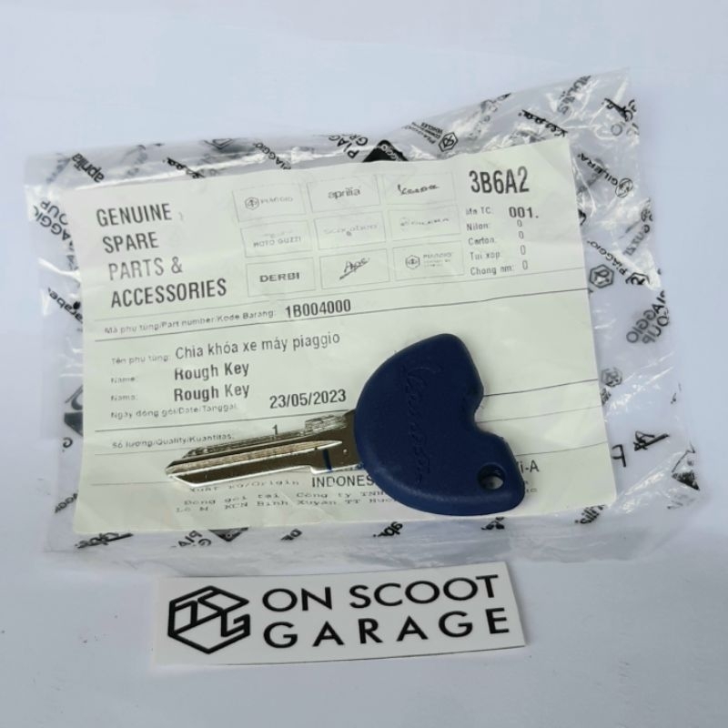Blank key / kunci duplikat Piaggio Vespa LX S Sprint Primavera Original piaggio