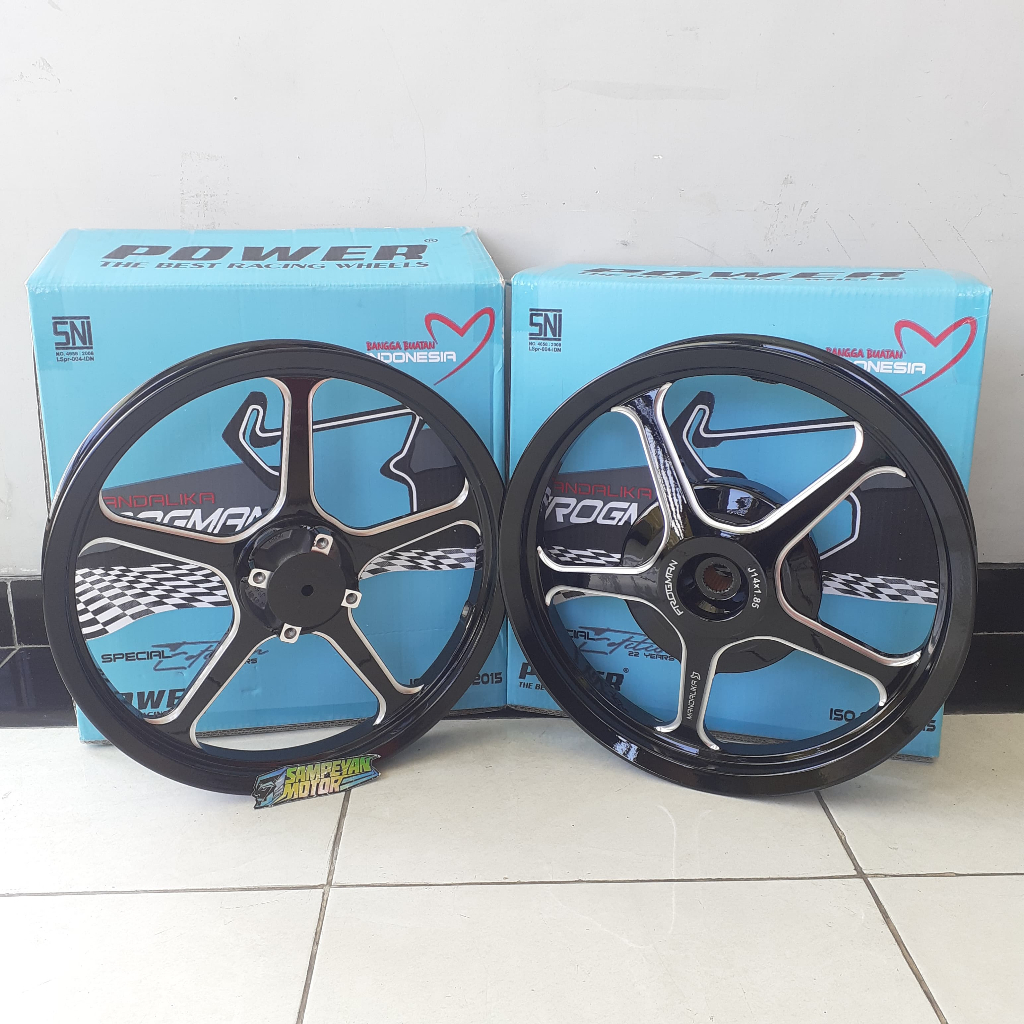 Velg Set Variasi Terlaris Viral Depan Belakang Power Frogram Mandalika  Model Bintang Enkei Ukuran R