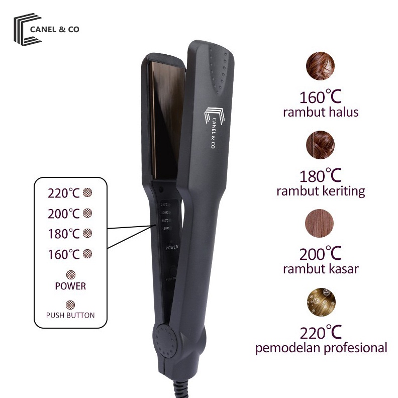 ART P7G CANEL  CO Catok Lurus Iron Catokan Rambut Pelurus Hair Styler Mudah Digunakan Ion hair curle