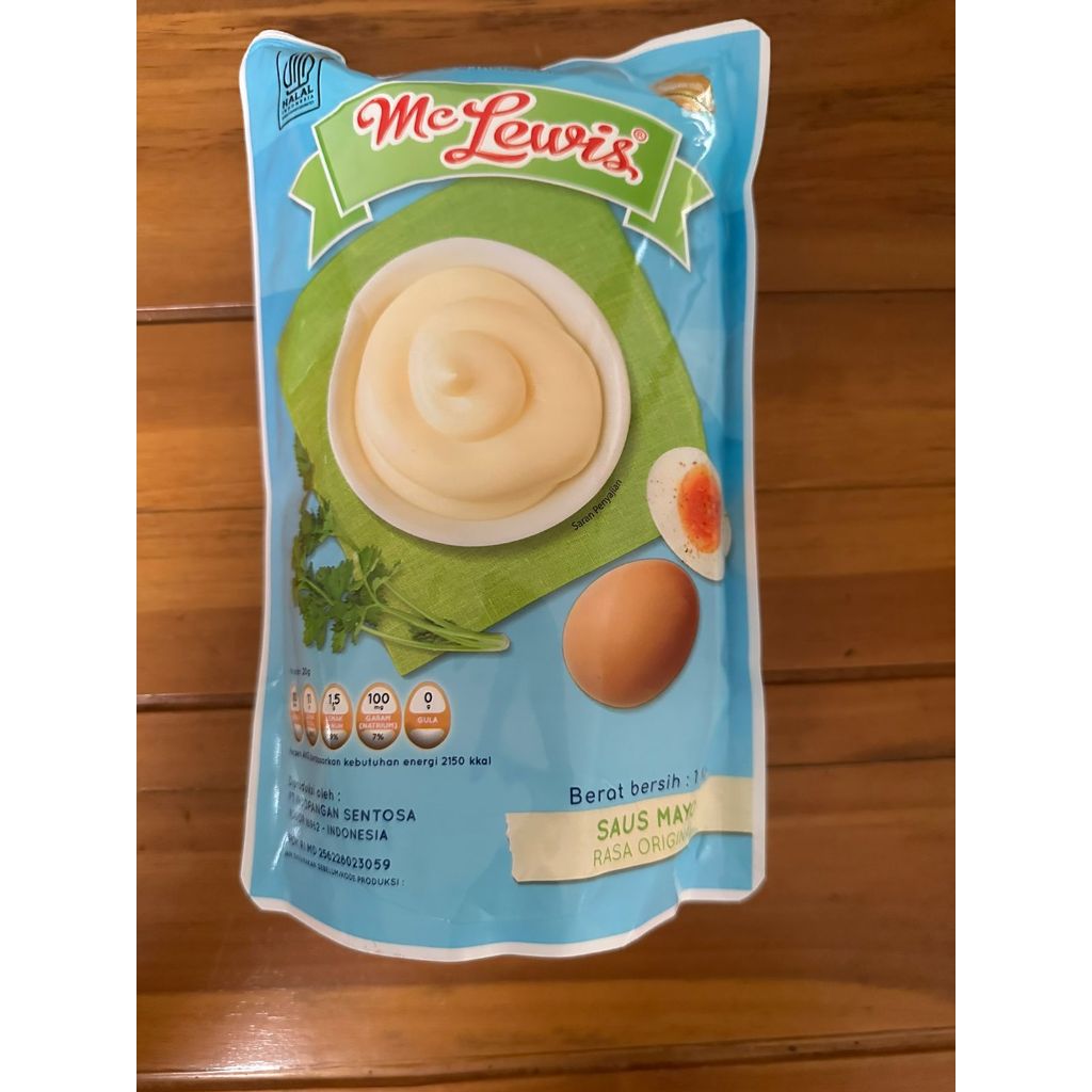 

Mc Lewis Original Mayonaise 1kg – Mclewis mayo ori pouch 1 kg