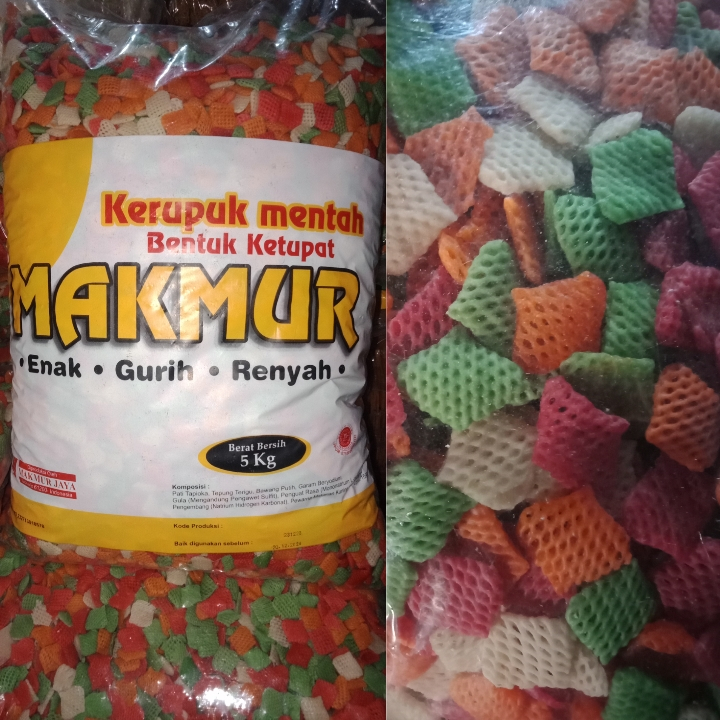 

Kerupuk bentuk KETUPAT WARNA WARNI MENTAH [1 kg, 500g, 250g]