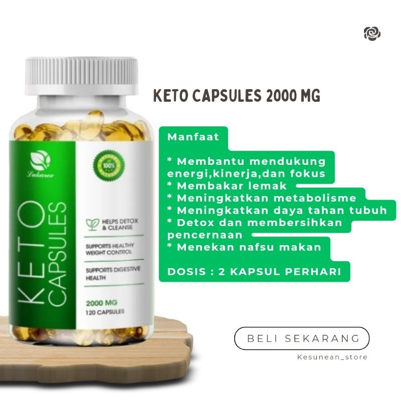 LUKAREE KETO CAPSULES 2000MG ORIGINAL FAT BURNER - 120