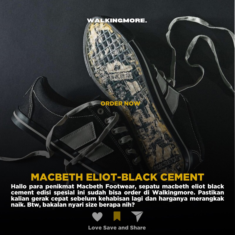 LIMITED EDITION MACBETH ELIOT BLACK CEMENT ORIGINAL RESMI STOE