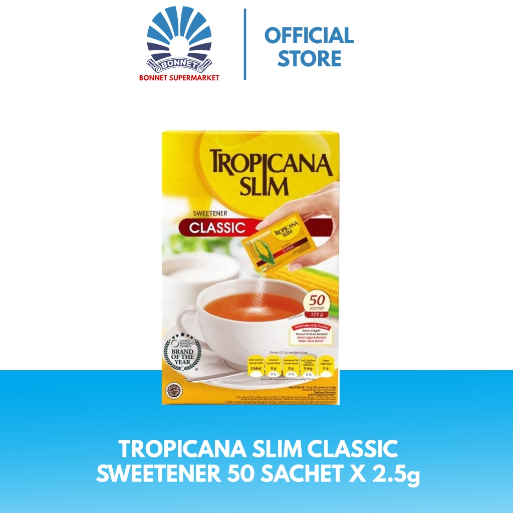 

Tropicana Slim Sweetener Classic 50 Sachet x 2,5gr 749921001016