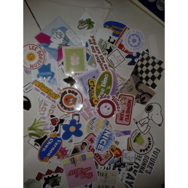 

stiker custom seventeen bts stiker laptop dll