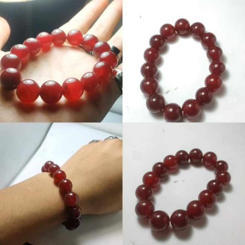 Gelang Giok Merah Kristal