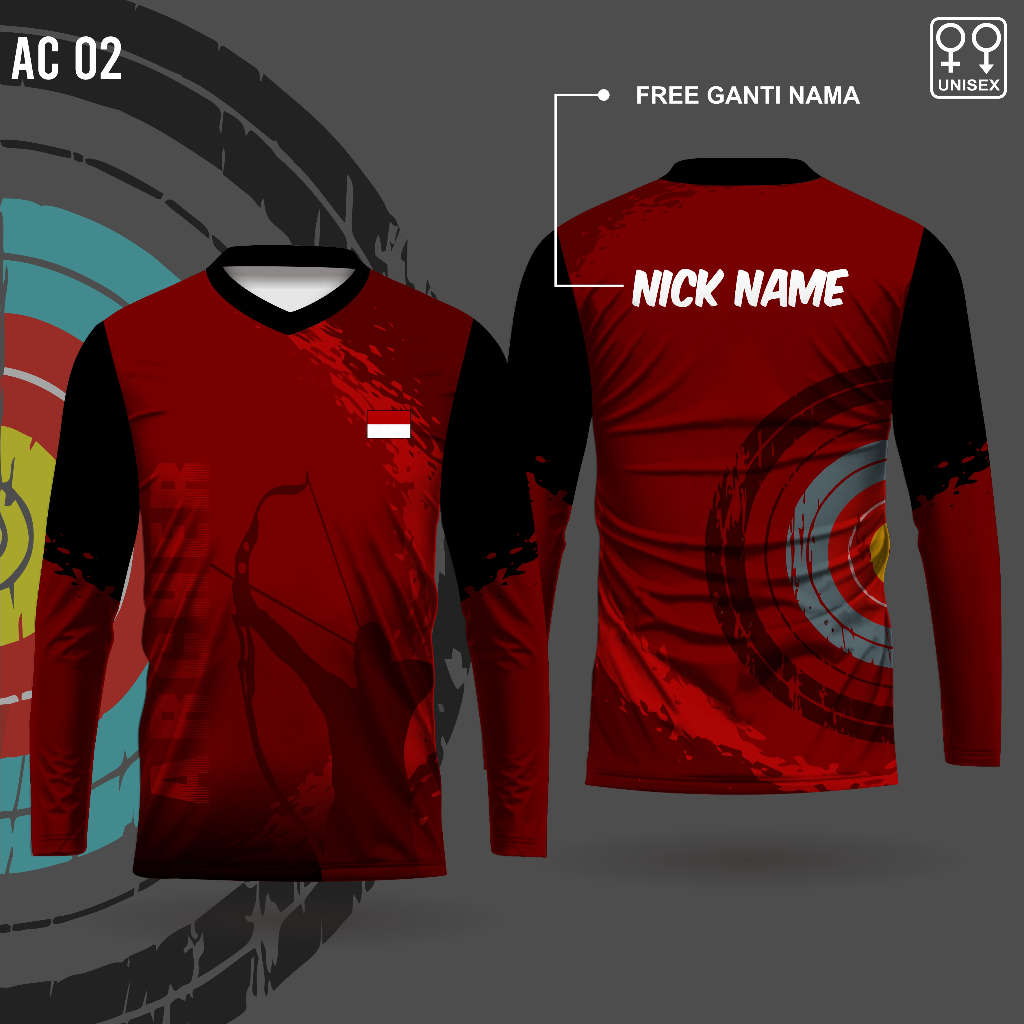 Jersey panahan baju panahan kaos panahan archery baju panahan olahrafa free custom