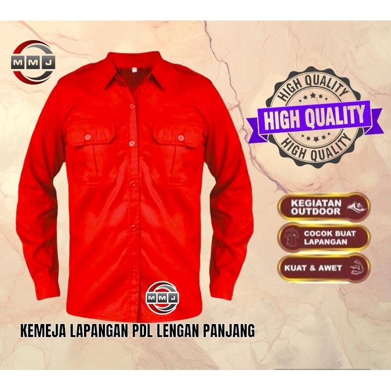 Kemeja Lapangan Kemeja PDL Outdoor Bahan Drill Tactical