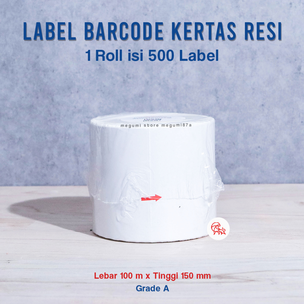 

Kertas Sticker Thermal Resi Label Barcode 100x150 isi 500