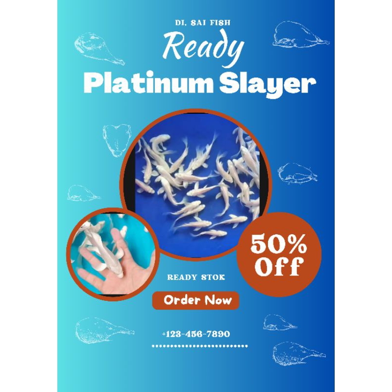 Free Cod - Hiasan Kolam Koi Putih Slayer (Kualitas Super) + Pakan Pelet