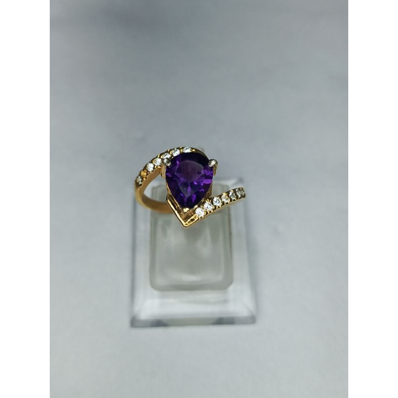 NATURAL AMETHYST RING PERAK 925