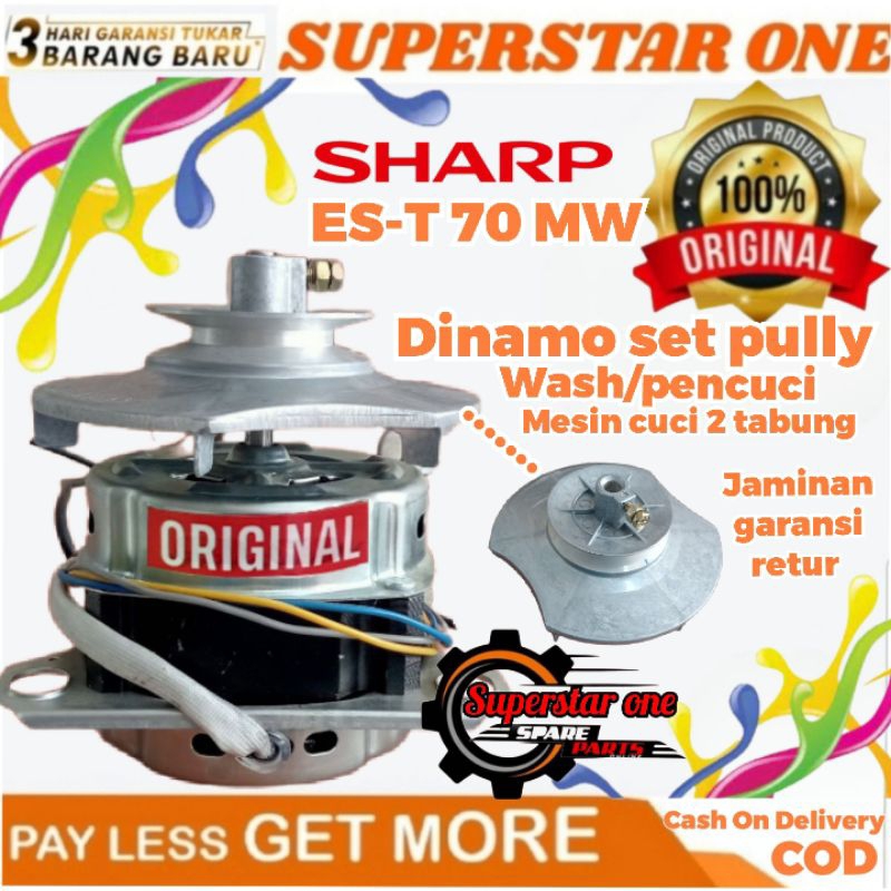 Dinamo wash/pencuci set pully Sharp Mesin Cuci ES-T70MW/ES-T 70 MW/EST70MW/EST 70 MW ORIGINAL
