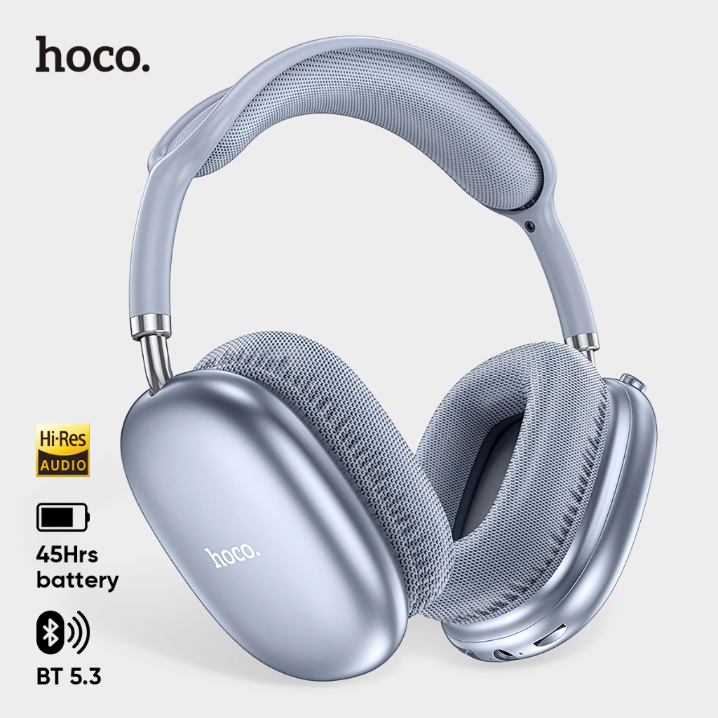 Hoco Headphone Bluetooth 5.3 Wireless Headset Earphone 40mm Hifi 40 Jam Baterai W35 Air