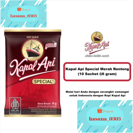 

Kapal Api Special Merah 6 GRAM [PAS 1 GELAS] 1RENTENG ISI 10SACHET