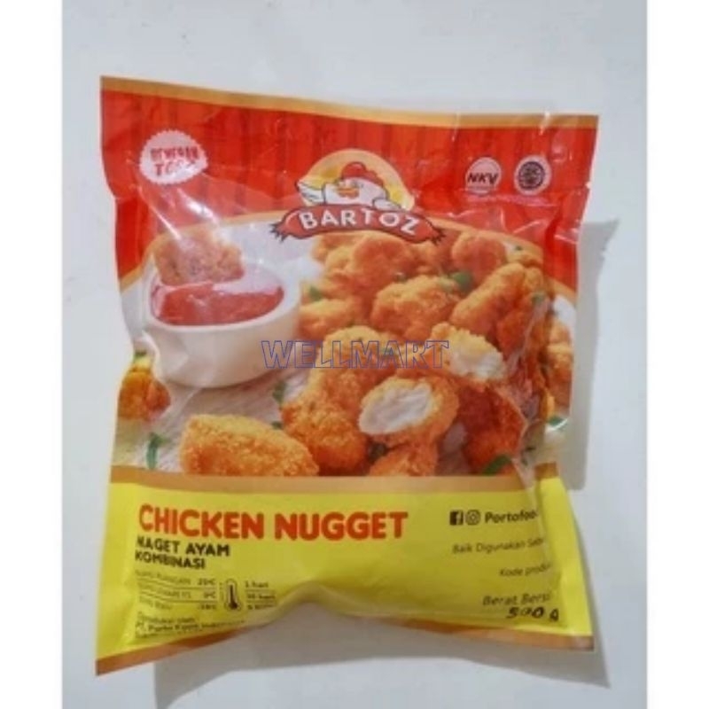 

Bartoz Chicken Nugget 500gr Halal Naget Ayam Kombinasi