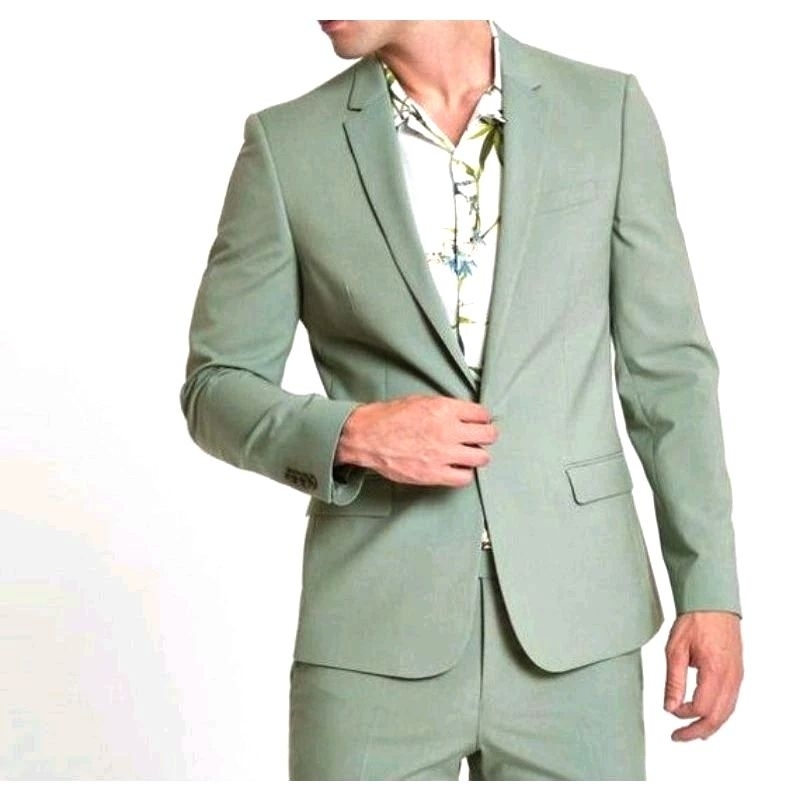 Jas blazer pria sage blazer pria sage green