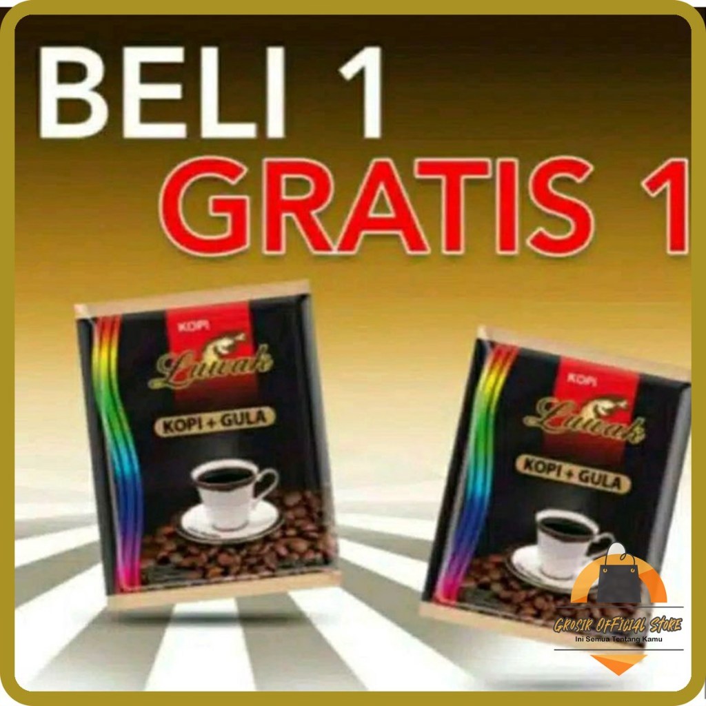 

LUWAK HITAM KOPI + GULA 25gr Isi 18 Sachet