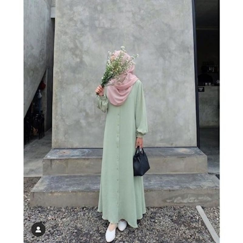 BASIC DRESS CRINKLE/gamis muslim