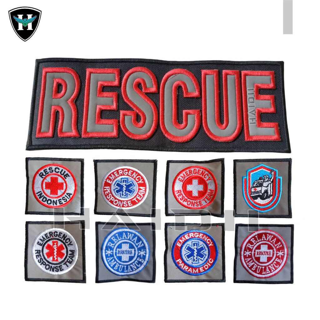 Logo Bordir Rescue Ambulance  / Patch Bordir