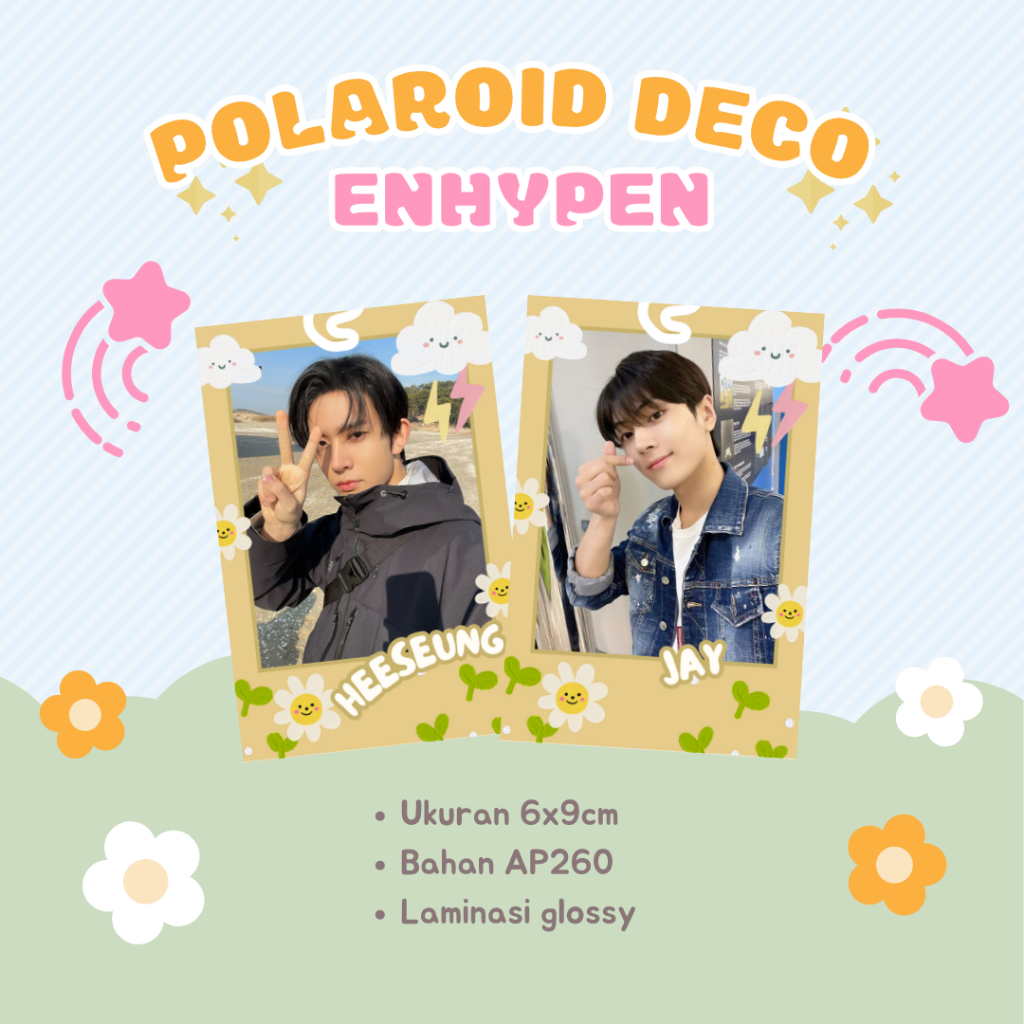 Polaroid Deco ENHYPEN Foto Fankit Freebies Merchandise Kpop Stuff Bahan Artpaper Tebal