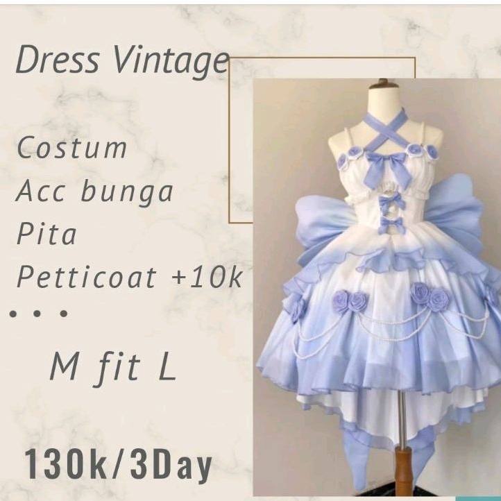 Rental Dress biru