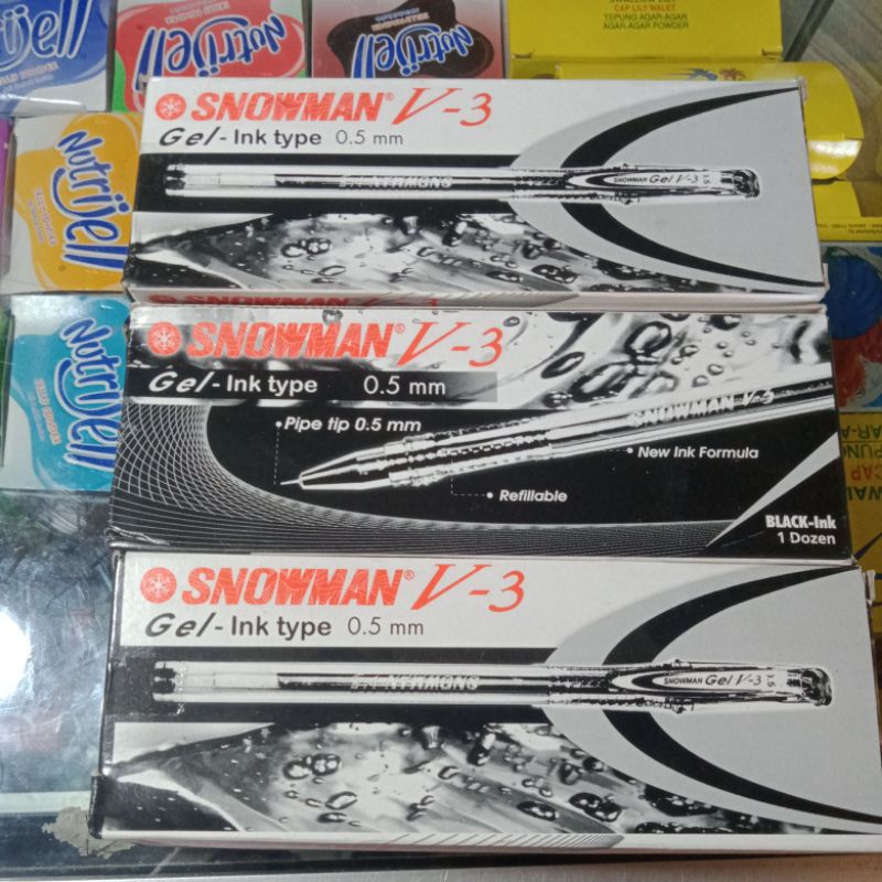 

Pulpen Cair Snowman V3 Hitam