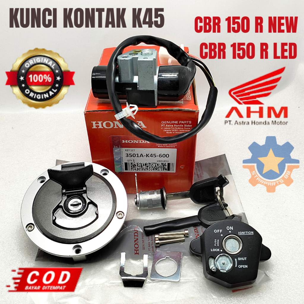 KUNCI KONTAK K45 HONDA CBR 150R NEW CBR 150R LED KEY SET GEMBOK KUALITAS ORISINIL AHM ASLI KONCI