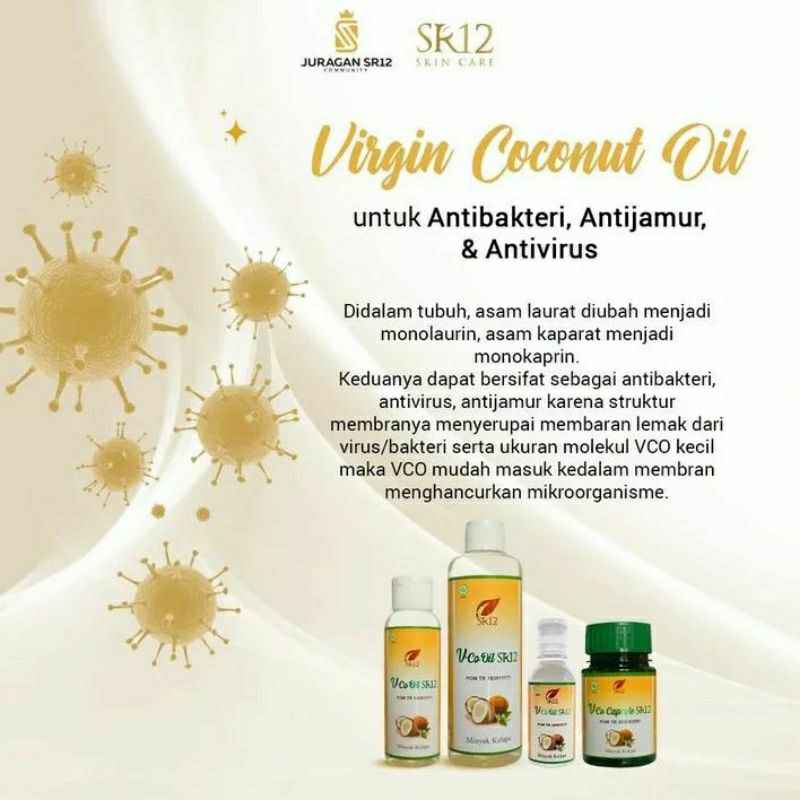 

VCO - Virgin Coconut Oil SR12/ Minyak Kelapa/ 60ml/100ml/250ml