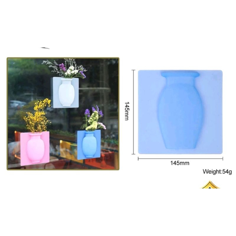 Vas Bunga Silikon/vas bunga tempel di kaca atau cermin/vas bunga unik