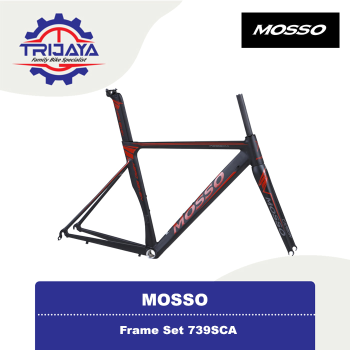 Mosso 739SCA Frame Set Sepeda Aero [700C] Alloy Frame Fork Carbon