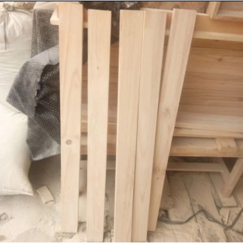 Kayu papan jati belanda 150x5x1,5 Amplas