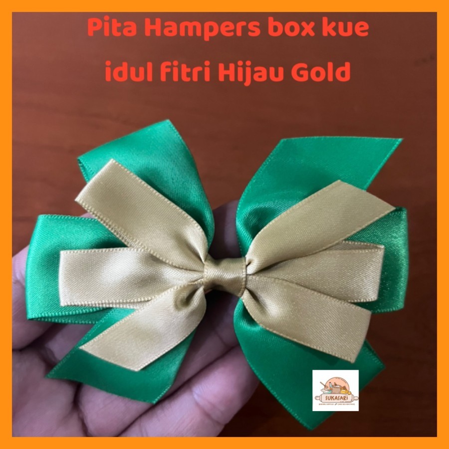 

Pita Hampers Idul Fitri lebaran Ribbon Hijau emas