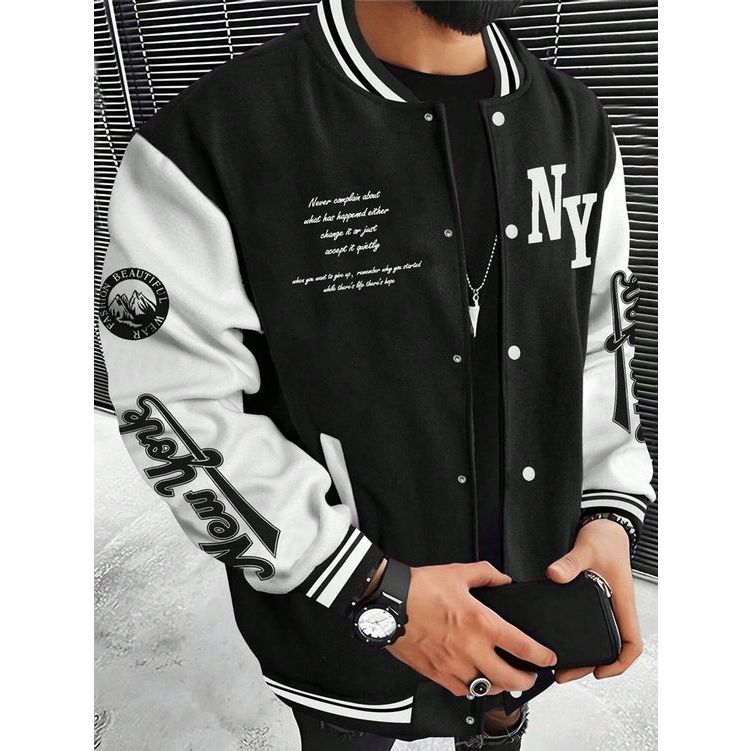 Jacket Baseball  VARSITY KANCING Logo NY Baseball Varsity Jumbo pria wanita M - 6XL XXXXXXXL Premium