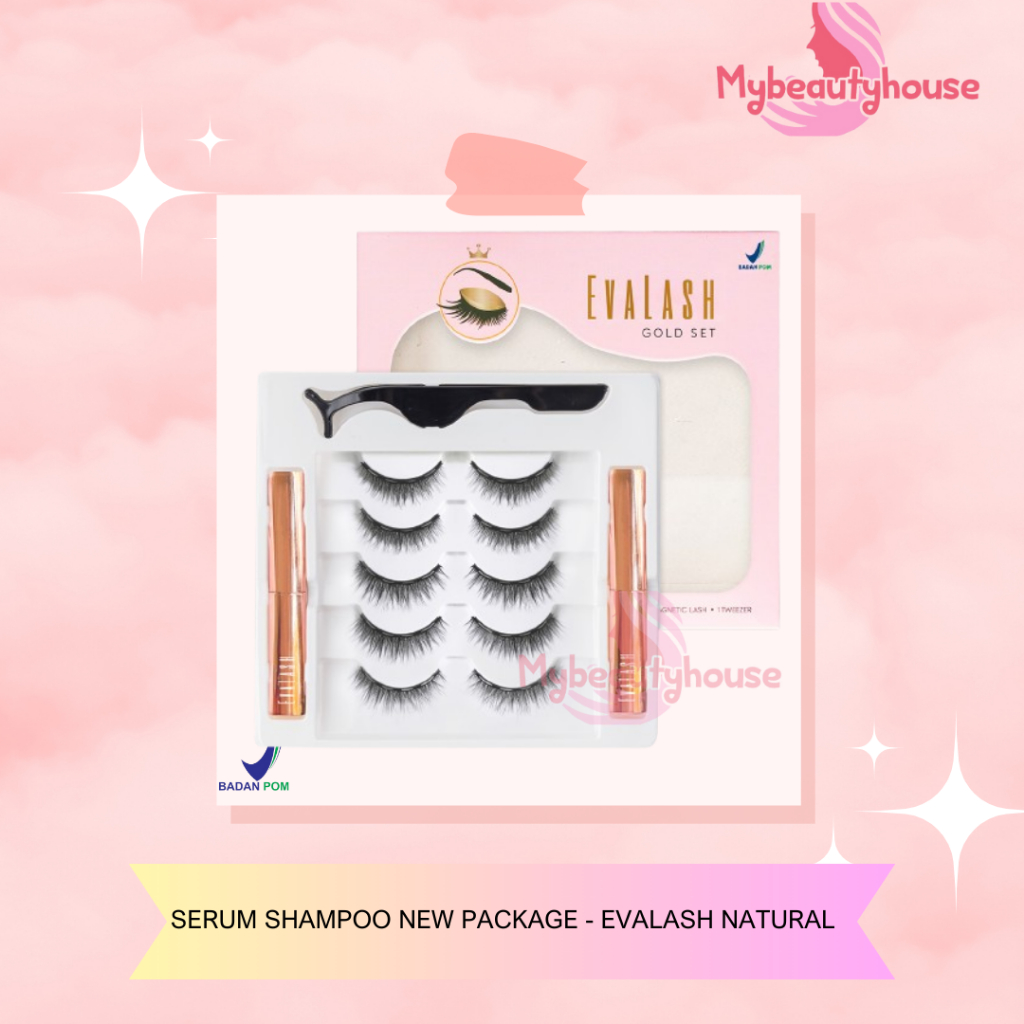 EVALASH NATURAL - BULUMATA EVA LASH MAGNETIC EYELASH 5 PASANG BULU MATA MAGNET EYELASHES