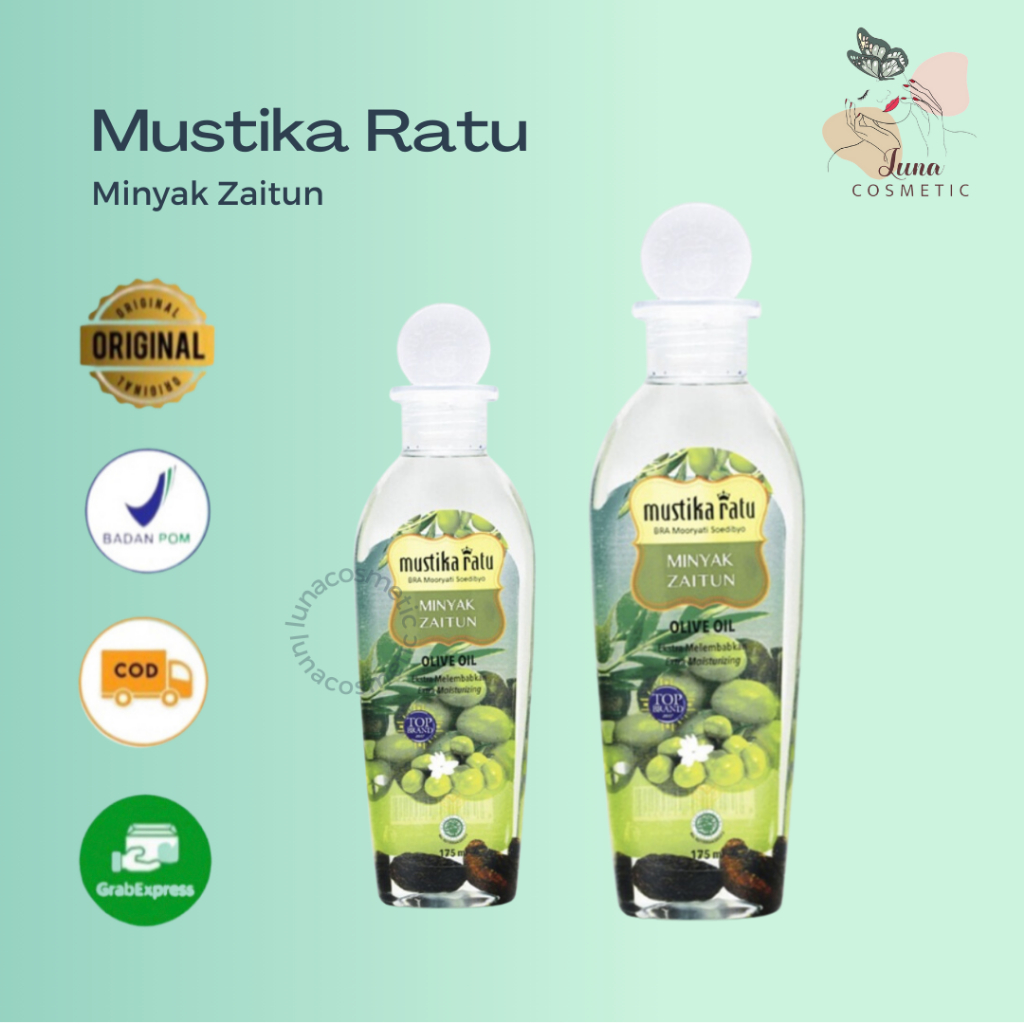 ORIGINAL Mustika Ratu Minyak Zaitun Olive Oil untuk Wajah / Pijat 175 ML 75 ML